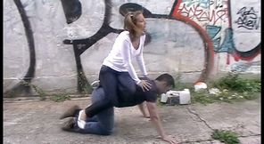 Trampling on cold and hard stone ground
