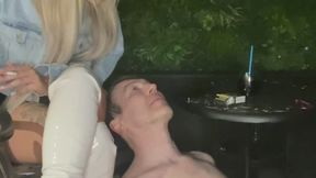 Solo smoking clip with ashtray in PVC boots