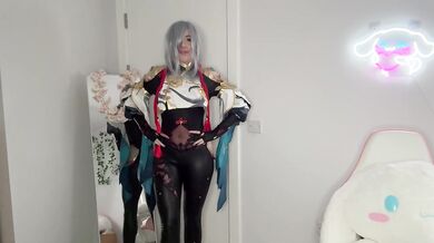 Shenhe’s Slutty Cocktail Dress Gets Her Big Tits Stuffed Raw