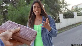 Sexy Latina Penelope Cross Tempts Stranger Outdoors for Fiery POV Action