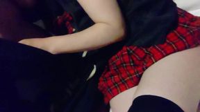 素人ハメ撮り チンポに食いつく赤いミニスカートの女の子 フル動画 アイドル コスプレ フェラ クンニ 中出し