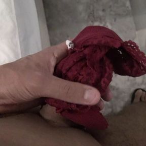 british stepmom caught her stepson masturbating his big cock on her dirty panties