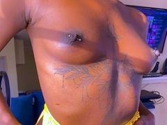 Amateur striptease and Solo masturbation