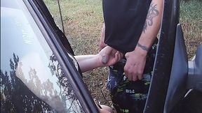 I took my friend to the park and she gave me a blowjob