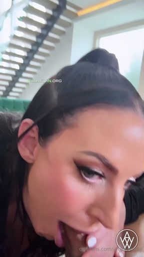 Angela White shows off her huge tits in homemade onlyfans sex