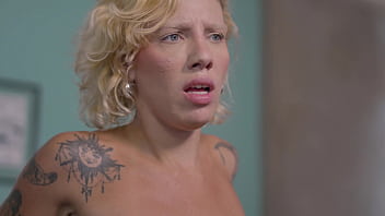 Busty blonde has sex with plumber