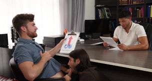 Office sex and a free use fetish in one HD XXX video