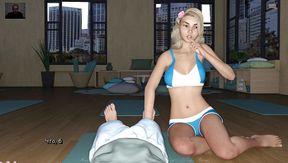 Jerk off big dick until I cum in yoga class - 3D porn - cartoon sex