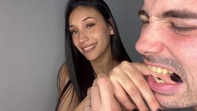 My roommate bites my fingers