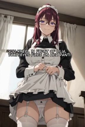 Captions - Lilia Greyrat Claims Her Dominance By Making Him Worship Her Pussy After A Long Day