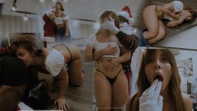 Bitchy Milf Sheena Bathory frozen and dominated by Santa Part 2