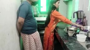 The son-in-law fucked the young mother-in-law in the kitchen by making her a mare