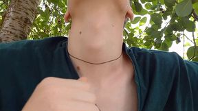A boy swallowing cherries MP4