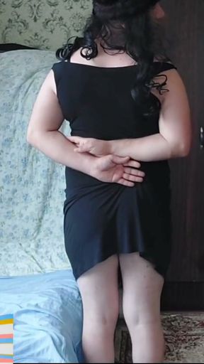 Sexy Party Dress White Crossdresser Sissy Body Femboy Translady Lady Boy MTF Shemale Big Ass Twerking Little Cock Gay   Clip 1
