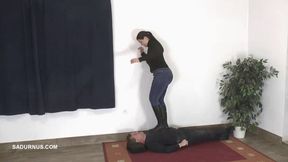 The slave under Mistress Cameron's boots mp4