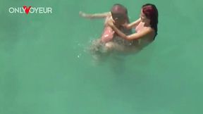 horny naked teens tease cock and cunt while swimming daylight
