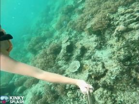 Snorkel Slut: Tight Bikini, Dive Mask & Underwater Fin Tease