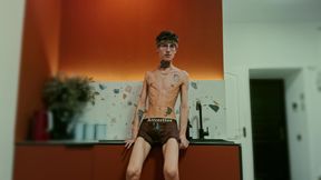 Twink Has Fun in the Studio Kitchen