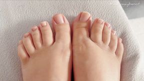 Simple Natural DIY Pedicure - Electric File Pedicure - Toe Fetish - Foot Fetish - Toe Hair Removal - No Toenail Polish - Clean Natural Pedicure - POV Foot Grooming