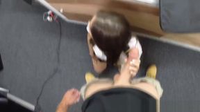 Real stewardess public suckjob for cash