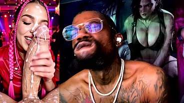White Snow Bunny Owns Your Big White Cum Spraying Cock, AI Generated