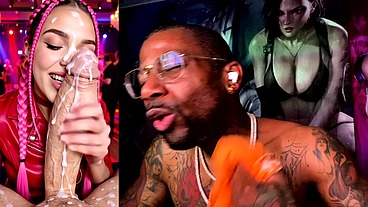White Snow Bunny Owns Your Big White Cum Spraying Cock, AI Generated