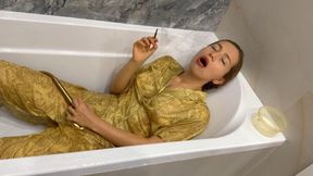 Pee in my silk pajamas, smoke and masturbate!
