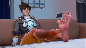 Tracer'_s Break Footjob