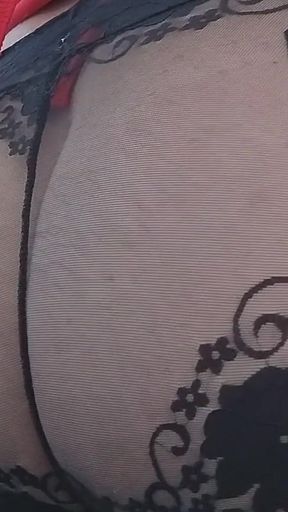 CD Trans Shows off New Lingerie Panties Mini Skirt