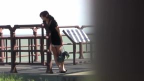 Asian Fox Pissy Plop on Heels