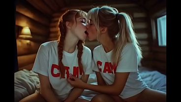 1990s American Summer Camp Lesbian Fantasy (Lesbian, Pussy Licking, Mutual Masterbation, Fingering, Face Sitting, Redhead, Perfect Ass, Tits) -AI Generated)