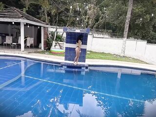 I hid from my stepmom and this babe discovered me masturbating, This babe got upset and taught me how to be a lesbo