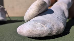 Close-Up Post-Tennis Sock Strip