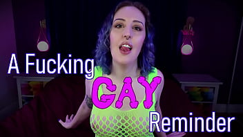 A FUCKING GAY REMINDER - PREVIEW - Gay Confession Encouragement, Homoerotic Dirty Talk by Miss Faith Rae with POV Eye Contact and Fishnet Lingerie - HD 1080p MP4