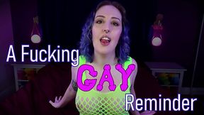 A FUCKING GAY REMINDER - PREVIEW - Gay Confession Encouragement, Homoerotic Dirty Talk by Miss Faith Rae with POV Eye Contact and Fishnet Lingerie - HD 1080p MP4