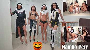 Halloween Perv Nuns squad : 4 perv nuns sex ritual &amp_ reverse gangbang (Anal, nuns, blasphemy, 1guy on 4 girls, demon girl, gapes, ATM,ATOGM) OB230
