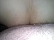 Anal surprise while bbw rides dildo,hubby gives slut anal creampie