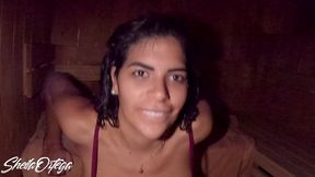 blowjob in a public bathroom with my boy - sheila ortega