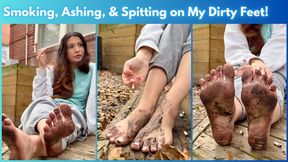 Dirty Feet Smoking Tease - Spitting & Ashing on My Pretty Feet (4K)