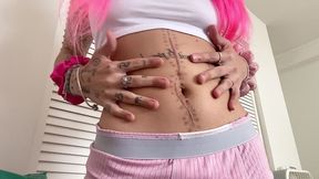 nali marie belly button fetish huge surgery scar fetish