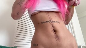 nali marie belly button fetish huge surgery scar fetish