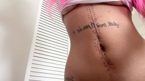 nali marie belly button fetish huge surgery scar fetish