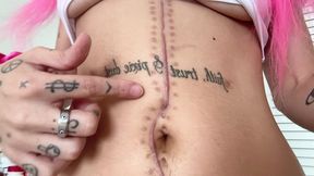 nali marie belly button fetish huge surgery scar fetish