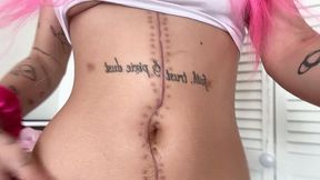nali marie belly button fetish huge surgery scar fetish