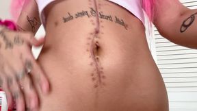 nali marie belly button fetish huge surgery scar fetish