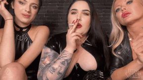 Today you will serve as a human ashtray for 3 Dommes - [FHD MOV] | Lady Perse, Mistress Karino, Joanna Bujoli