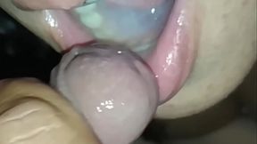 My wife sucking my friend, deep throat and eating cum, my wife'_s best friend