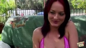 Milly &mdash;  the cute brunette &mdash;  enjoys being penetrated in the ass&#x1F351;