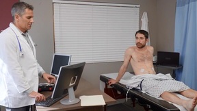 Doctor's Contraction Simulator Goes Wild: Silver Fox & Twink Nurse Get Naughty
