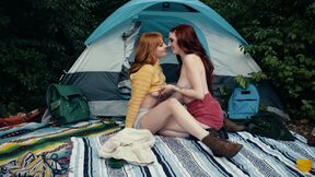 Aria Carson goes camping with her lesbian neighbor Lacy